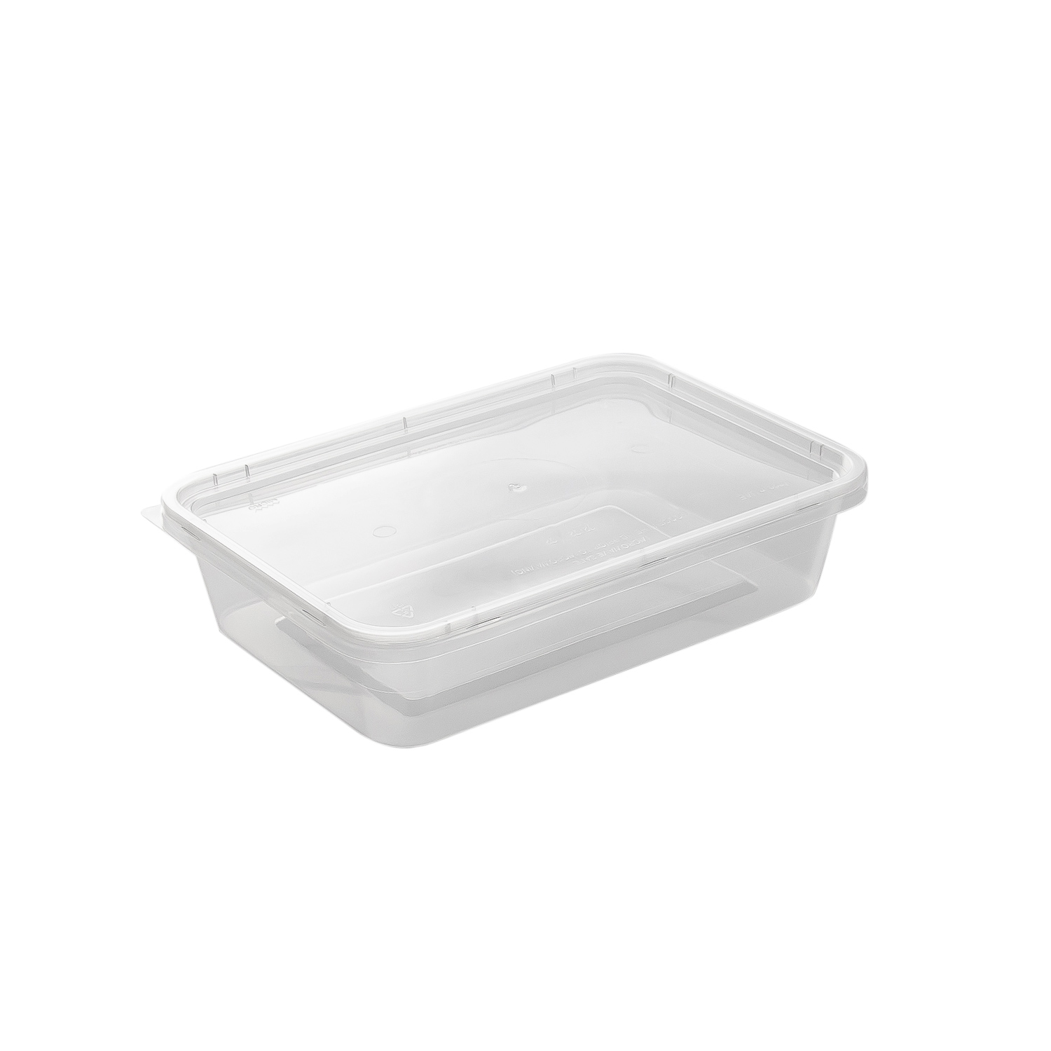 Microwave Container Clear (500 cc), Rectangular Shape, 