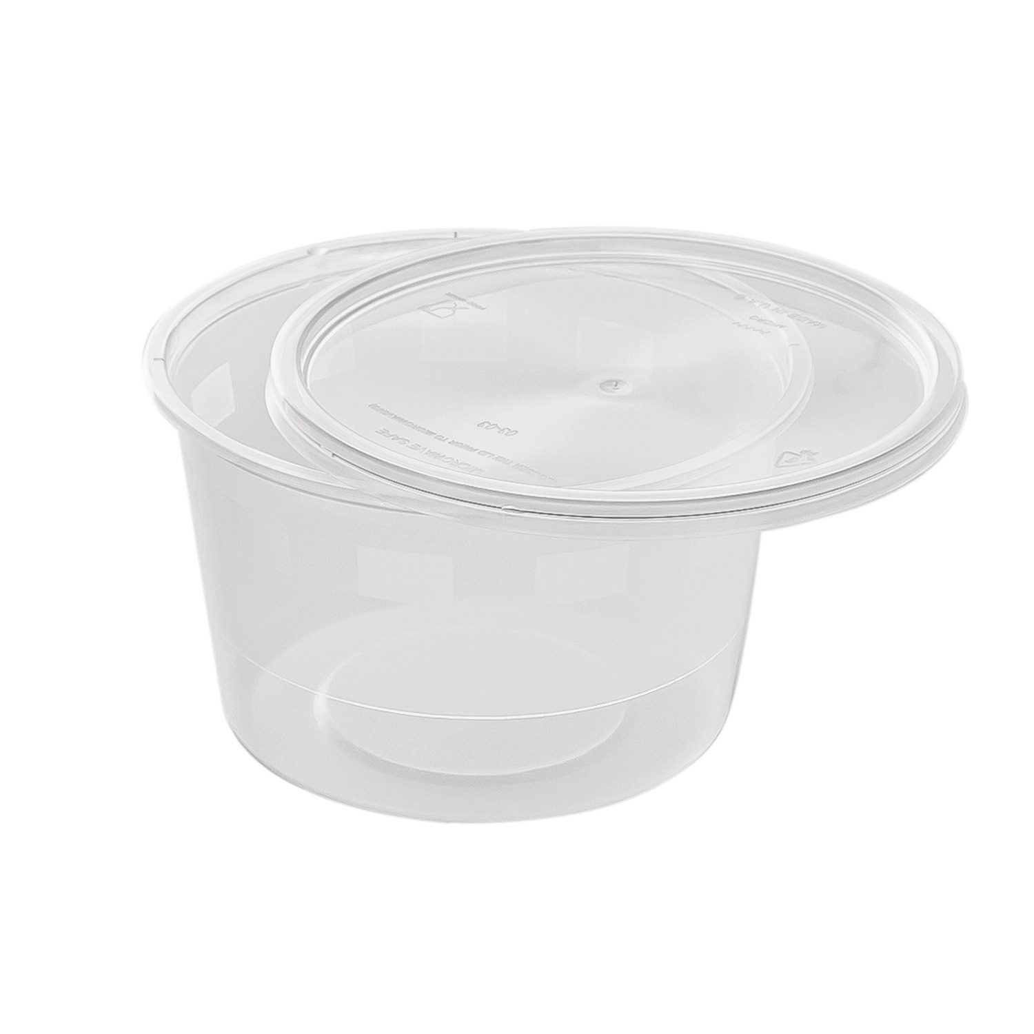 Microwave Container clear (525 cc),  Round Shape