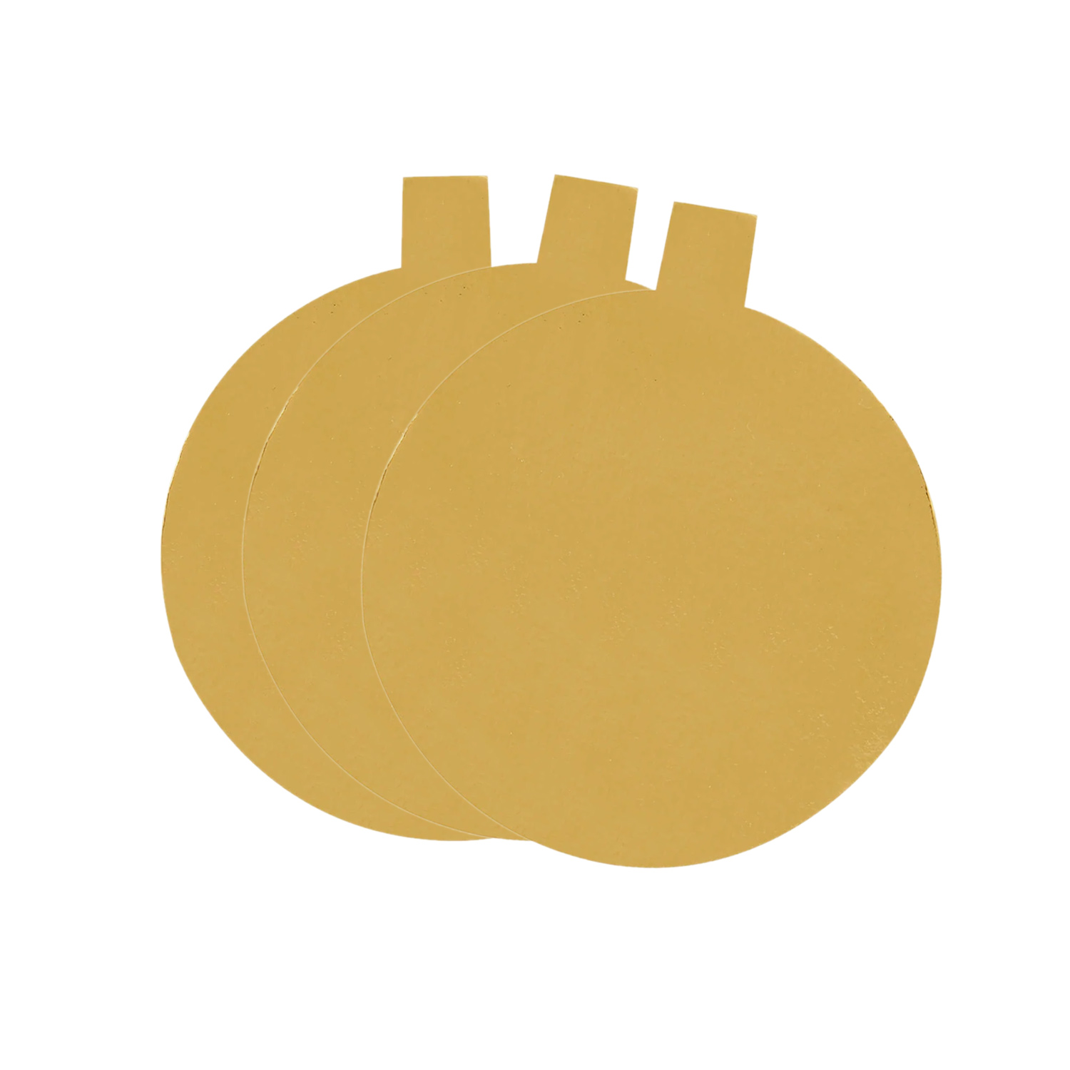 Cake Board with handle (8.5cm), Gold Colour Round Shape