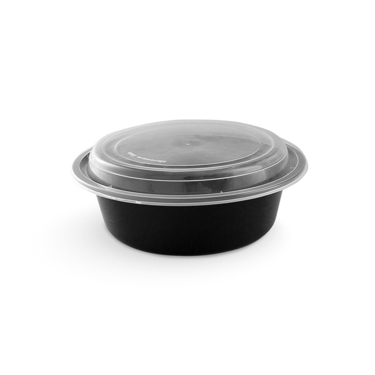 Microwave Containers with Lid (32 oz, Round Shape, Black Colour) 