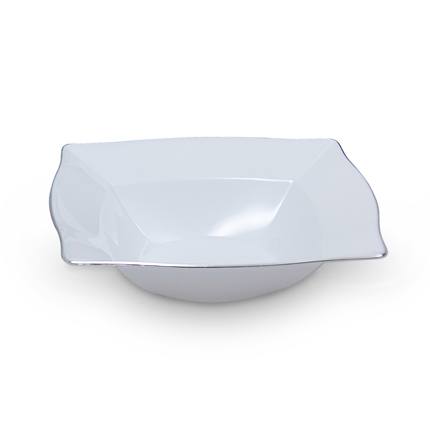 Plastic Bowl (Square Shape, White colour).