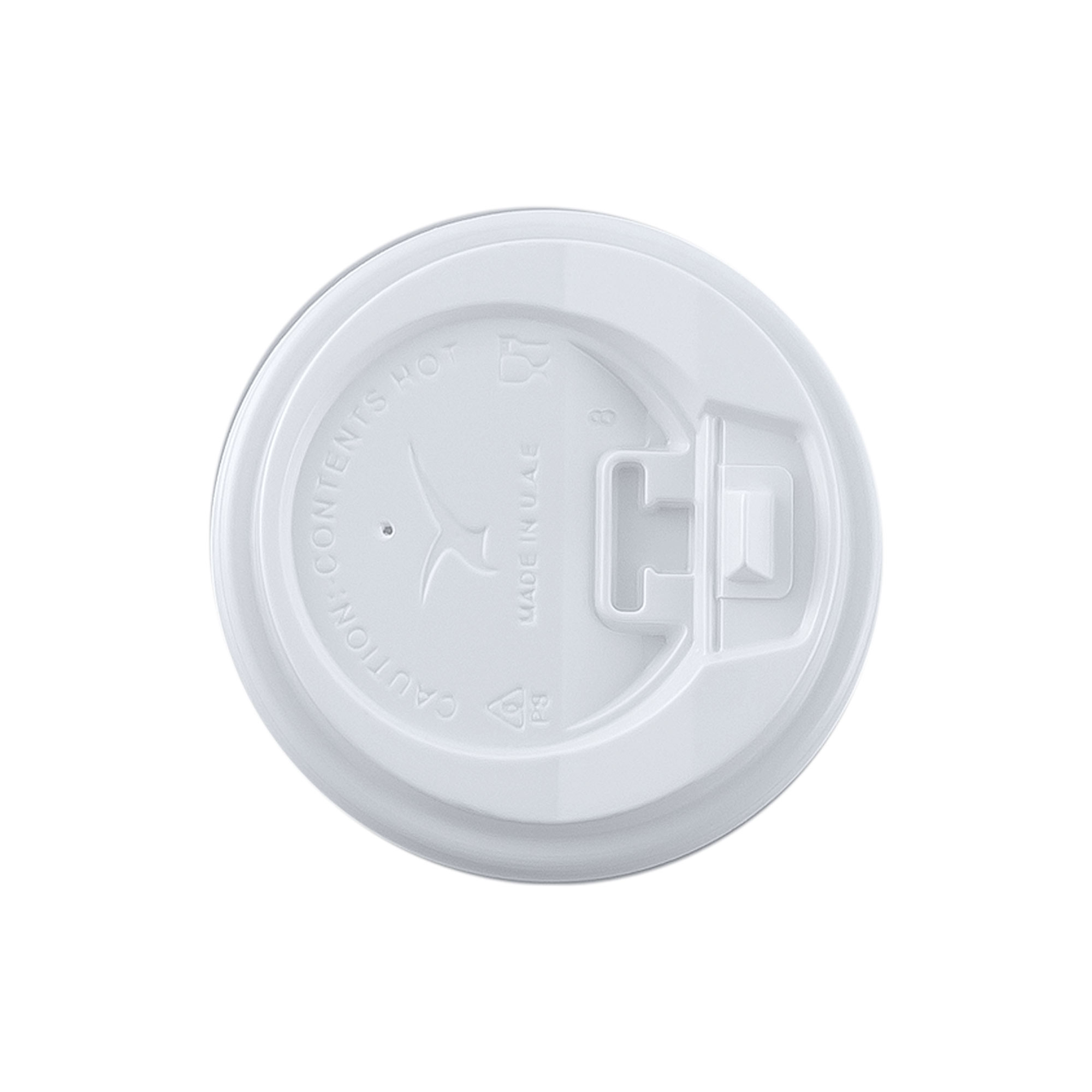 Lids with Lock (Suitable for 8 oz Paper Cups, White Colour), 