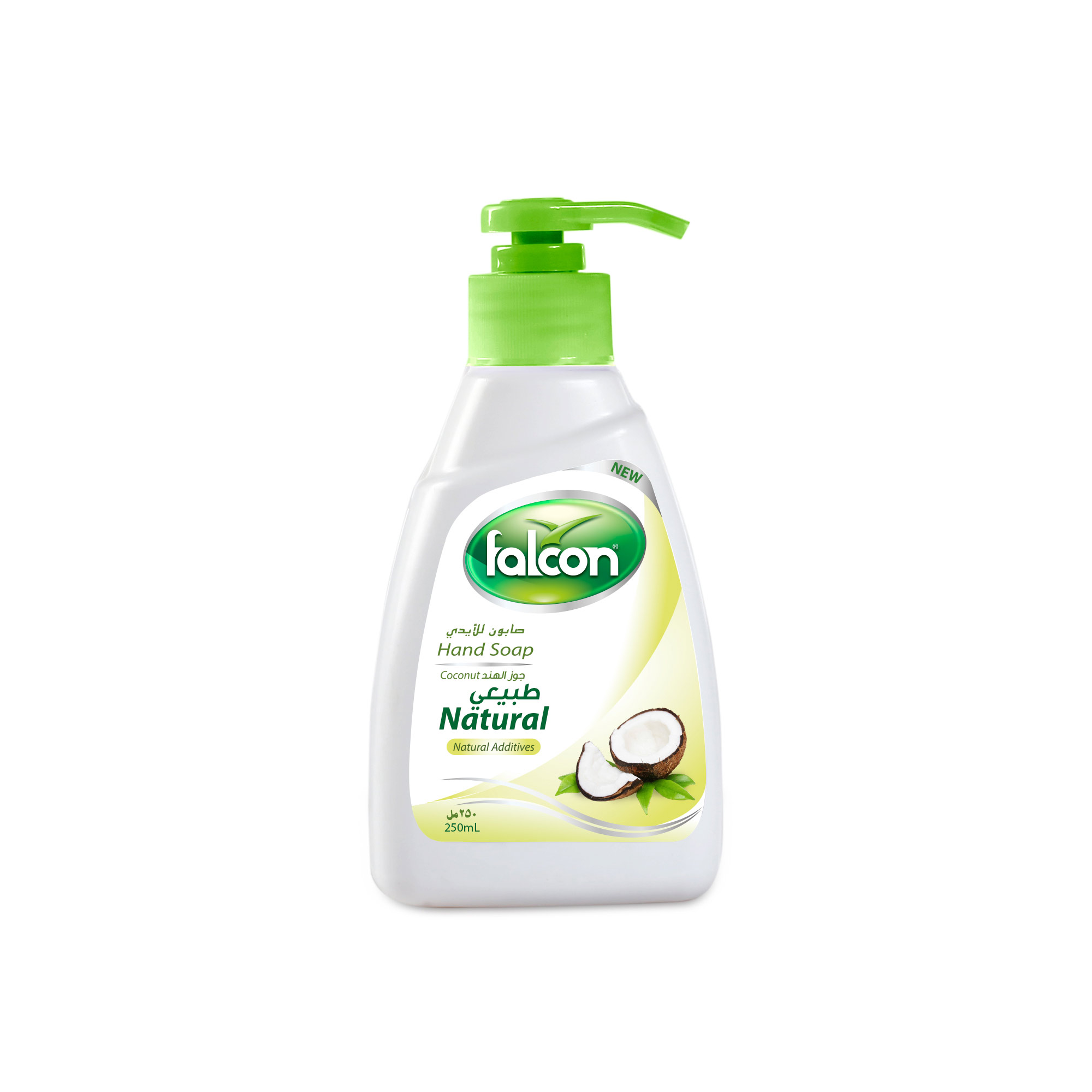 Falcon Natural Hand Soap Liquid (Coconut, 250 ml Bottle)