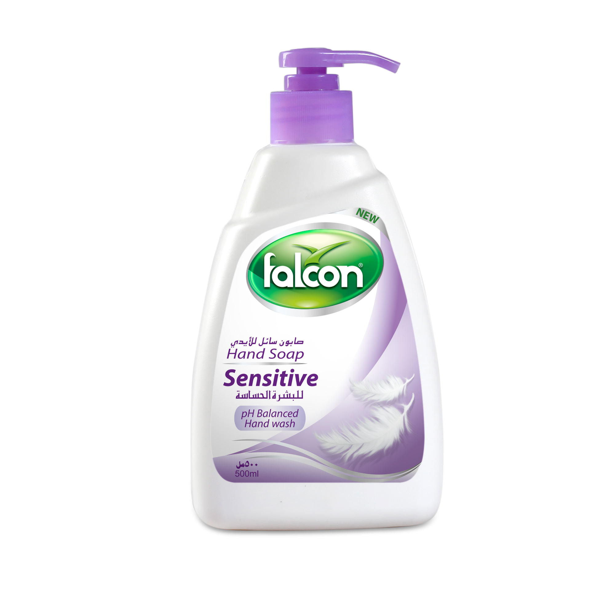 Falcon Natural Hand Soap Liquid (Sensitive, 500 ml Bottle)