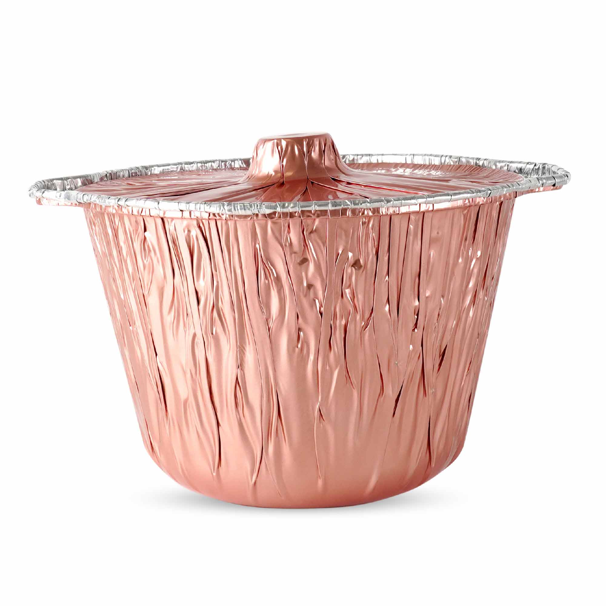 Aluminium Pot with Lid ( Rose Gold Colour) 
