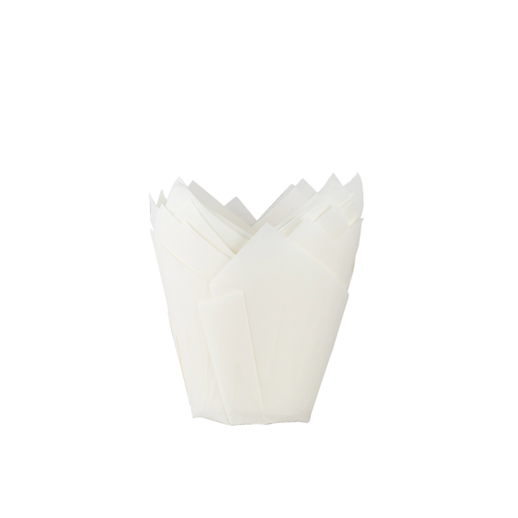 Cupcake Baking Tulip Cups (White Colour)