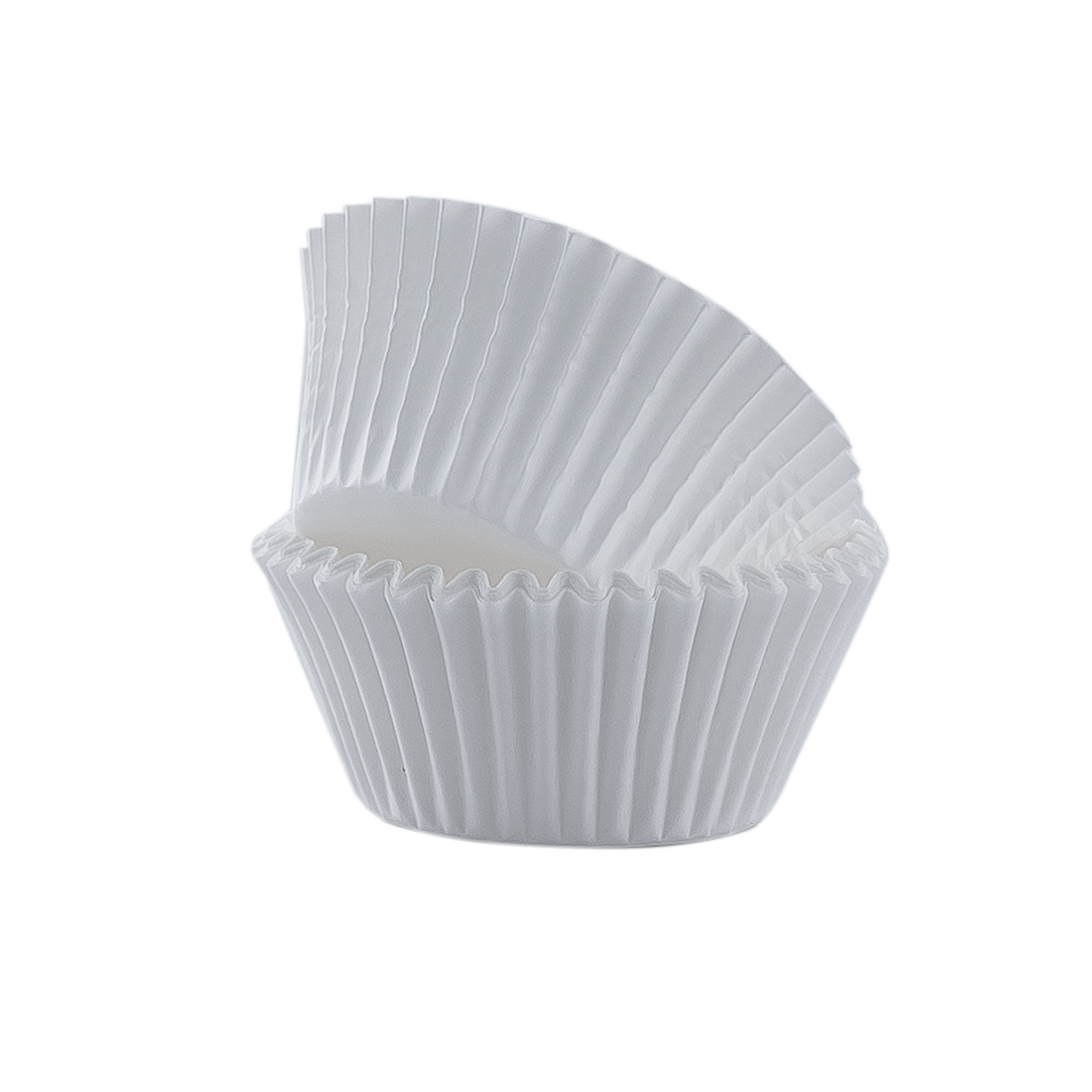 Cupcake Baking Cups (6 cm, Floral Design & White Colour)
