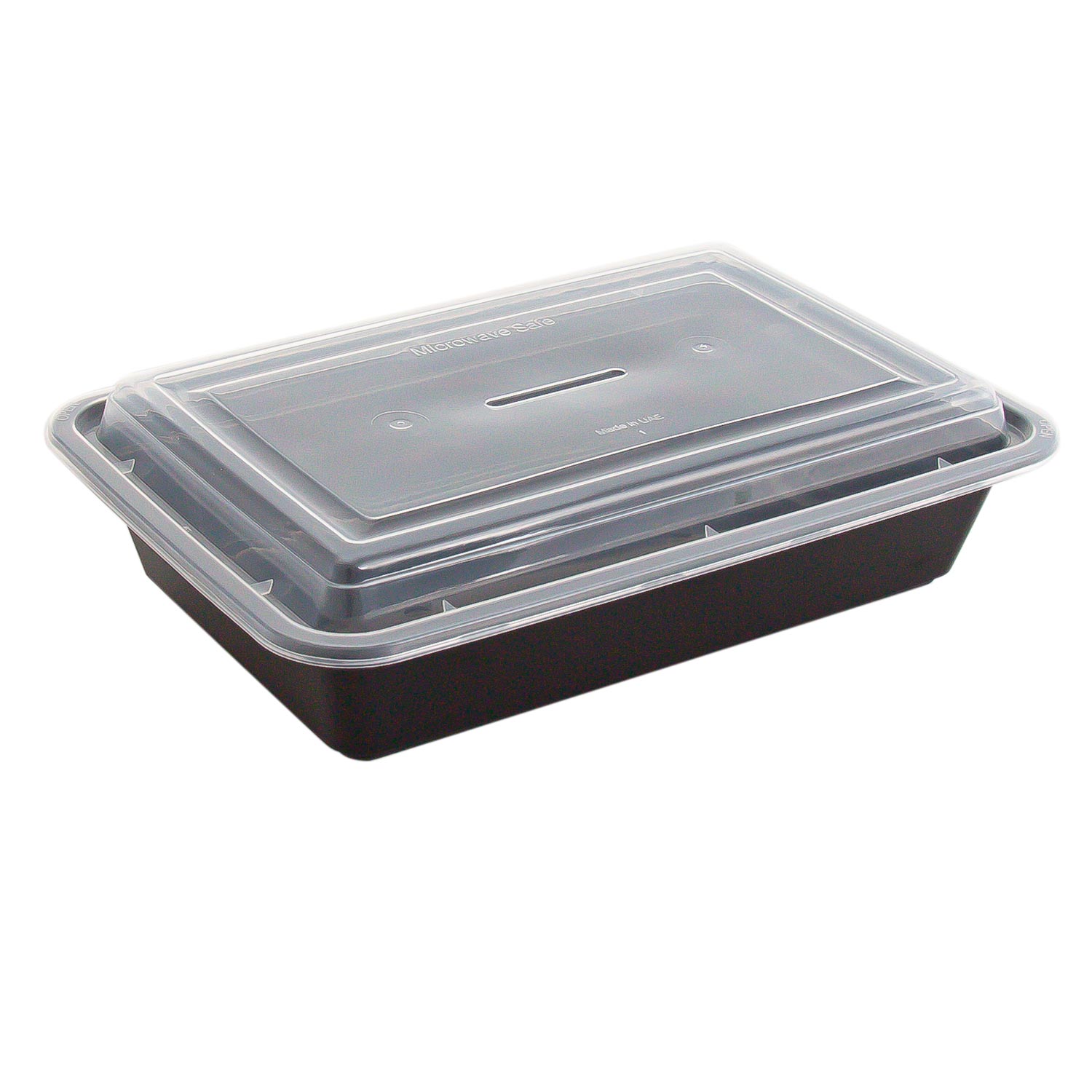 Microwave Container with Lid,58 Oz (Rectangular Shape, Black Colour)