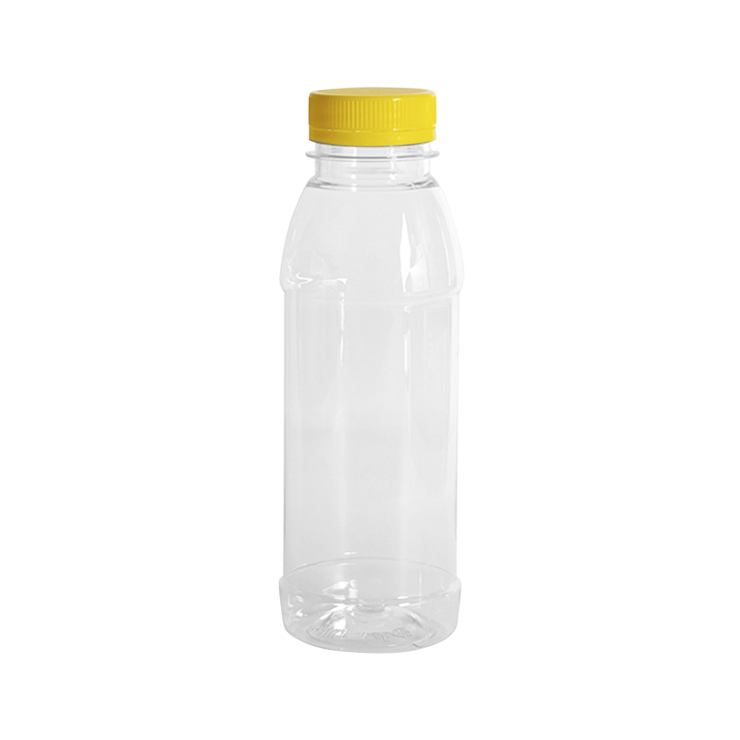 Plastic Bottle Clear  (Round Shape, Mix Colour Caps)