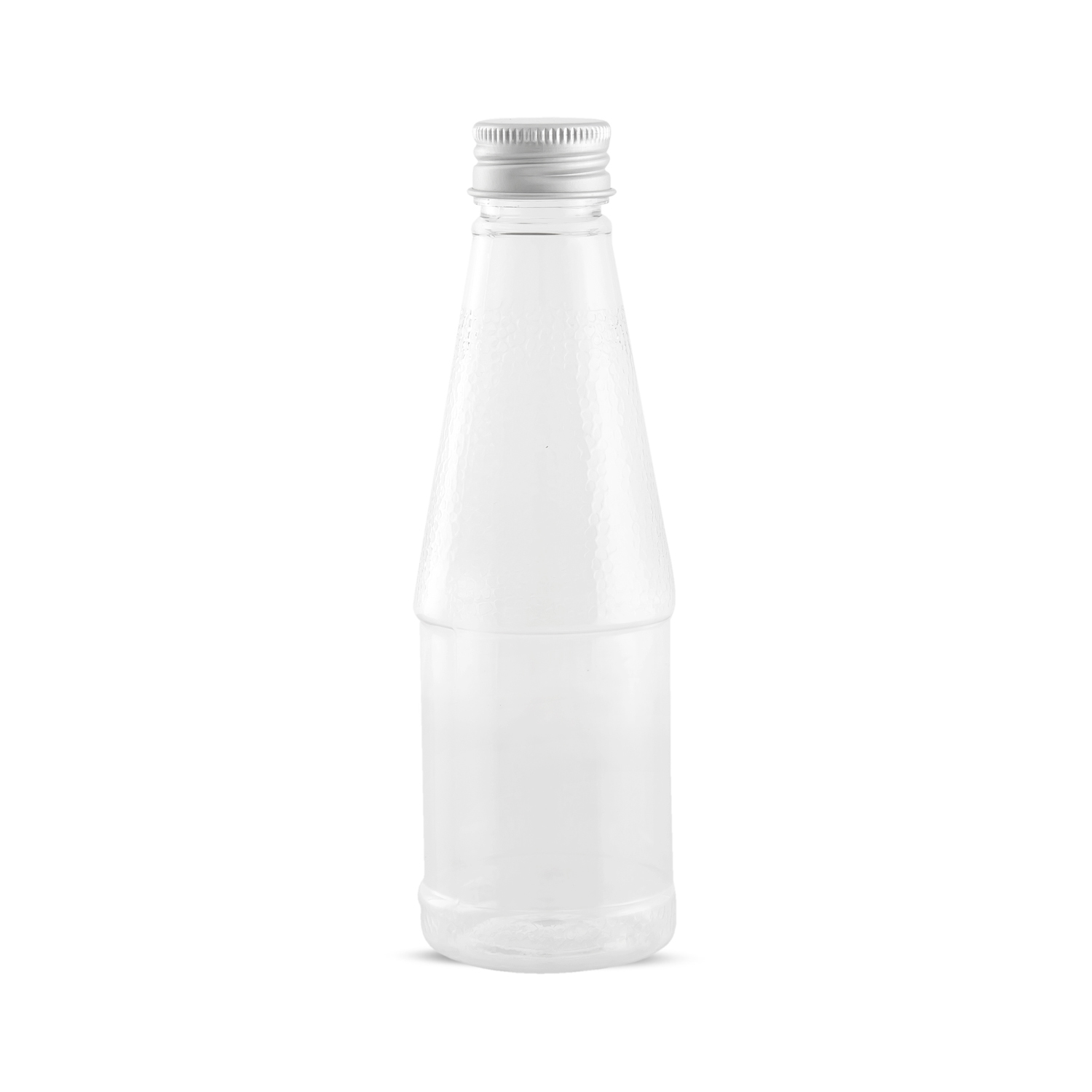 Plastic Bottle Clear (Silver cap )