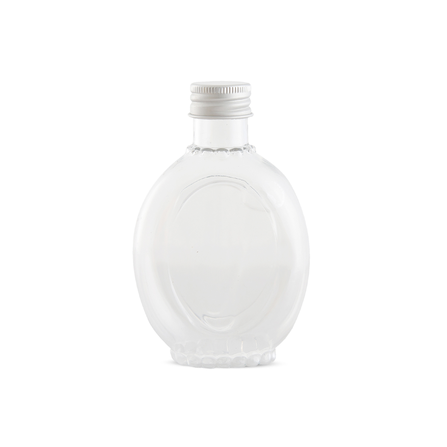 Plastic Bottle Clear (Silver  cap)