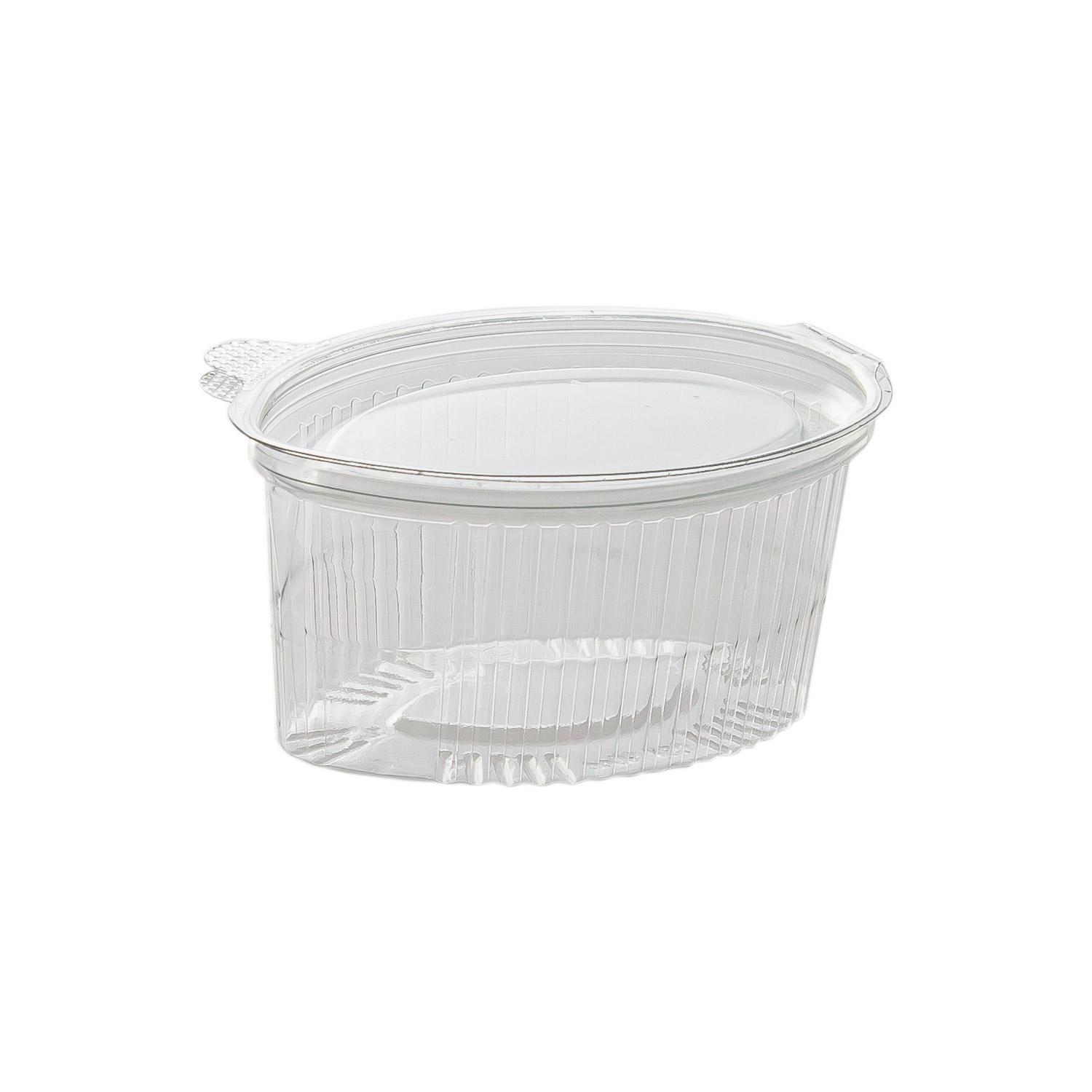 Souffle Container  with Hinge Lid (Clear, Oval Shape)