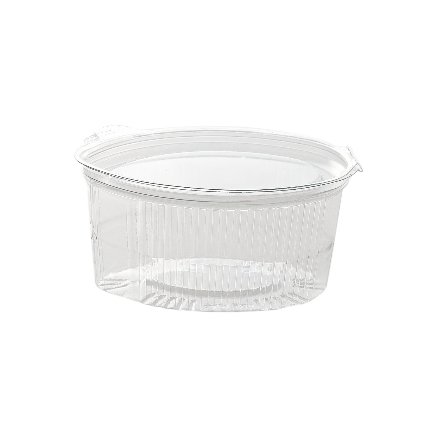 Souffle Container with Hinge Lid (Clear, Oval Shape)