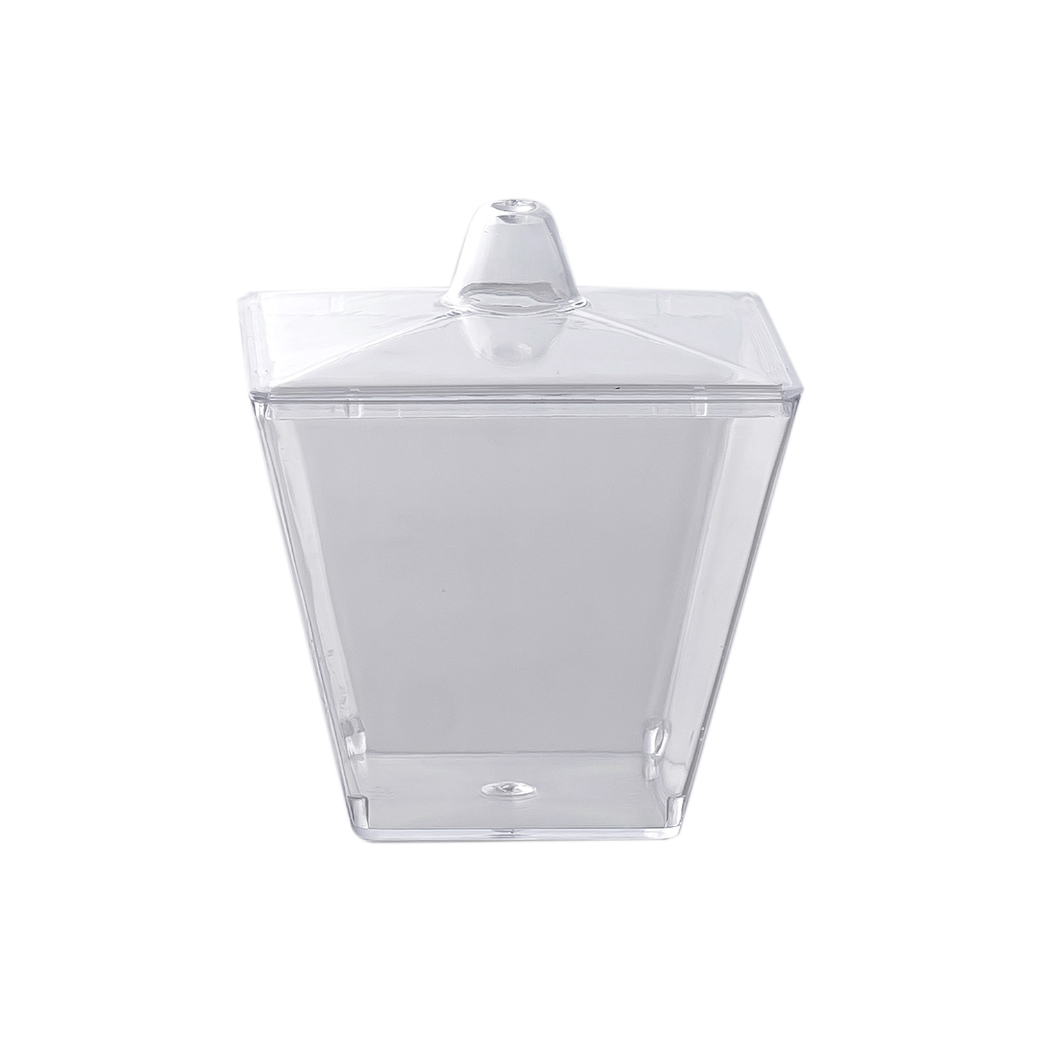 Sweets Container with Lid (Clear, Square Shape)