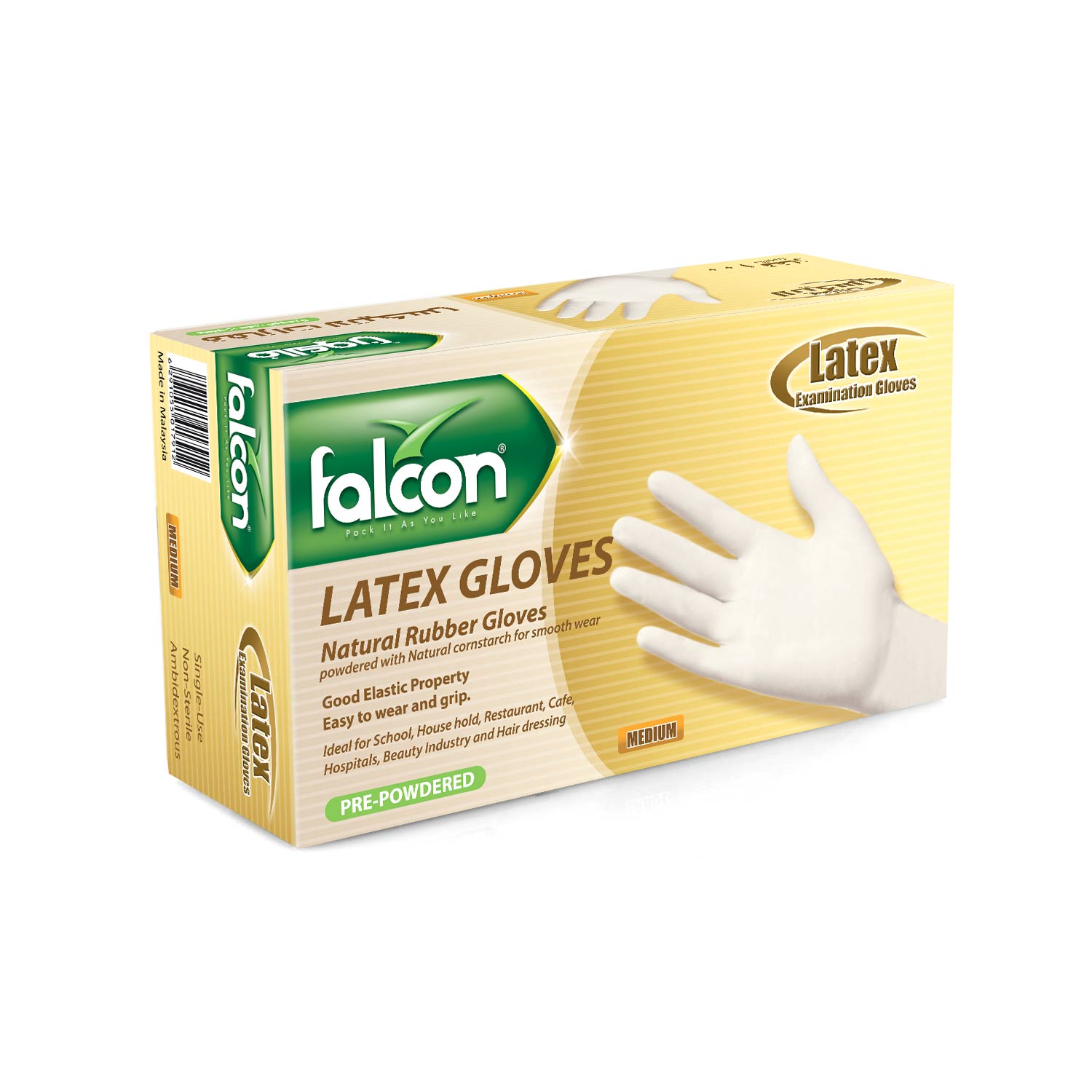 Latex Gloves Medium Size,  White Colour 