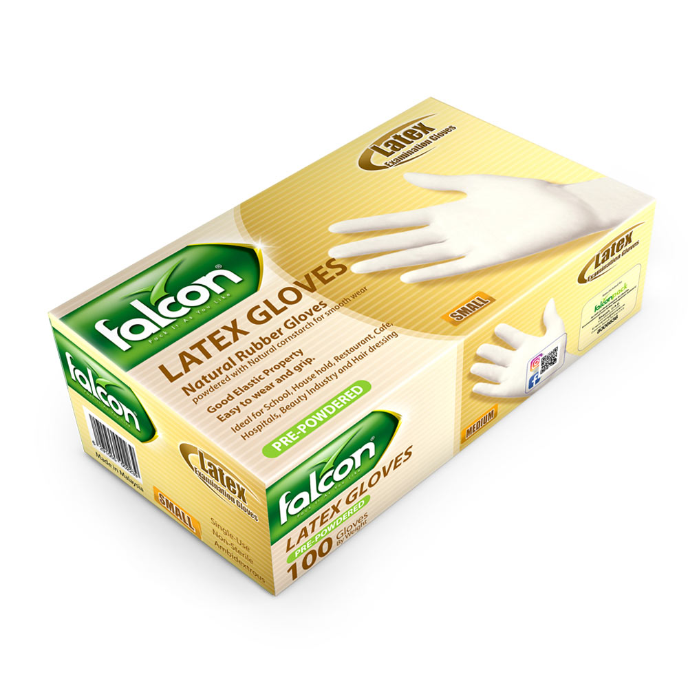 Latex Gloves Small Size, Milky White Color 